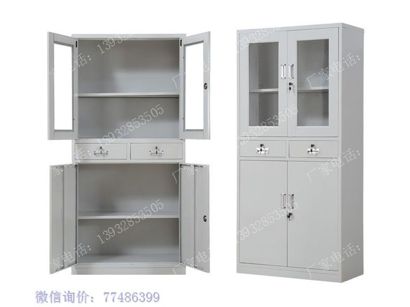 上玻下鐵中二屜工具櫥