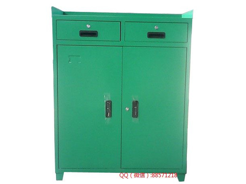 綠皮雙屜雙門(mén)工具櫥