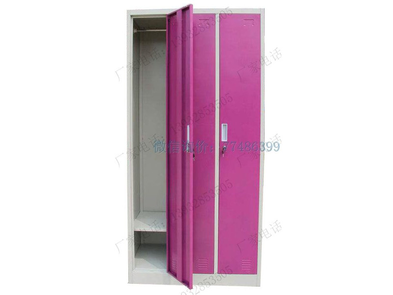三格彩色門(mén)更衣柜